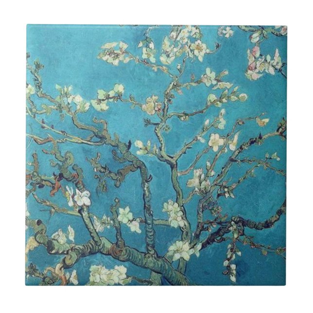  Almond Blossoms Famous Painting Van Gogh Ceramic Tile (Front)