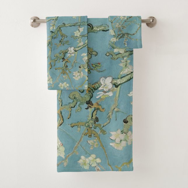 Almond Blossoms Painting by Van Gogh Bath Towel Set (Insitu)