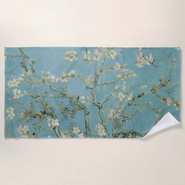 Almond Blossoms Painting by Van Gogh Beach Towel (Front)
