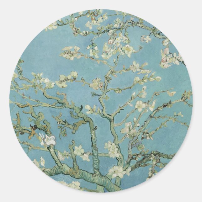 Almond Blossoms Painting by Van Gogh Classic Round Sticker (Front)