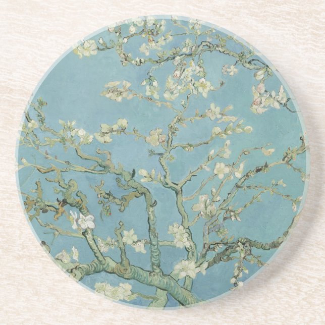 Almond Blossoms Painting by Van Gogh Coaster (Front)