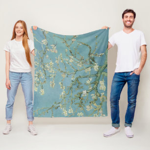 Almond Blossoms Painting by Van Gogh Fleece Blanket