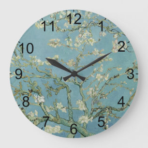 Almond Blossoms Painting by Van Gogh Large Clock