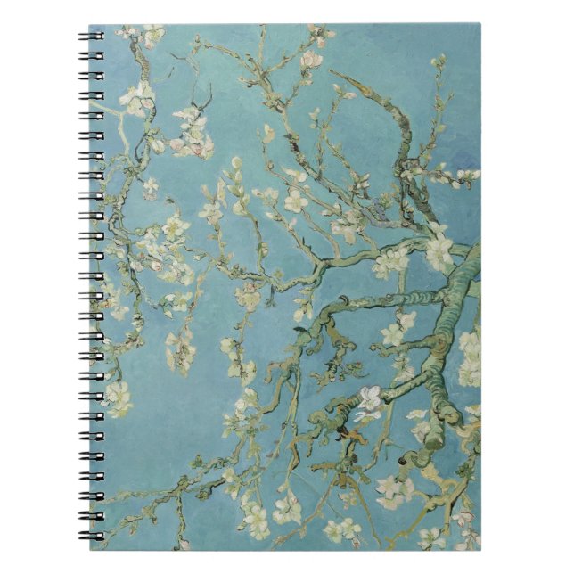 Almond Blossoms Painting by Van Gogh Notebook (Front)