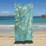 Almond Blossoms | Vincent van Gogh Beach Towel<br><div class="desc">Almond Blossoms (1890) by Dutch artist Vincent van Gogh (1853-1890). Van Gogh's Almond Blossoms painting showcases delicate white flowers set against a vibrant turquoise sky, symbolising new life and renewal. Inspired by Japanese art, the elegant branches and flowing lines create a sense of serenity and natural beauty. The textured brushstrokes...</div>