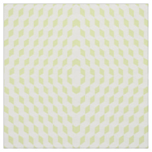 Almond Buff Grey Isometric Cube Pattern Fabric