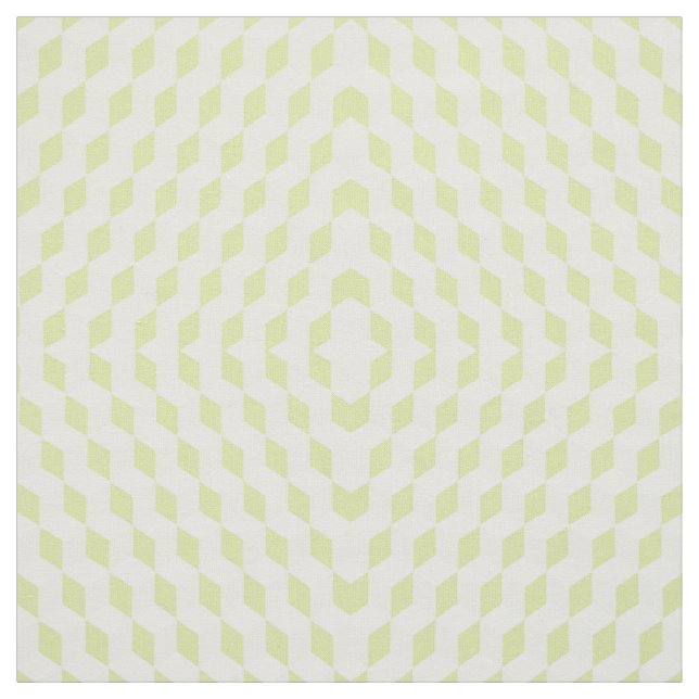 Almond Buff Grey Isometric Cube Pattern Fabric (Swatch)