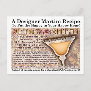 Almond Butter Crunch Martini Recipe Postcard
