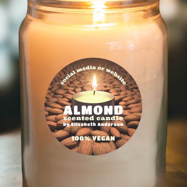 Almond Candle Classic Round Sticker (Creator Uploaded)
