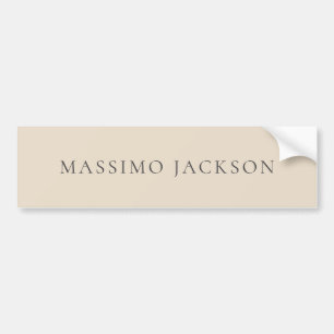 Almond Color Minimalist Plain Modern Aesthetic Bumper Sticker