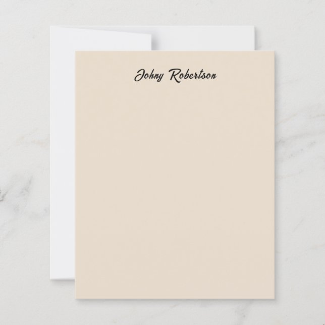 Almond Colour Plain Elegant Modern Paper Sheet (Front)