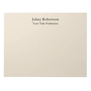 Almond Colour Plain Elegant Professional Modern Notepad