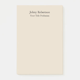 Almond Colour Plain Elegant Professional Modern Post-it Notes
