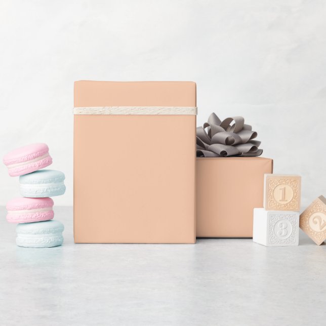 Almond Cream solid colour plain beige  Wrapping Paper (Baby Shower)