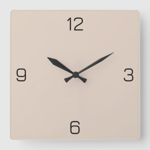 Almond E3D2C3 Colour - Option to Add Name Square Wall Clock