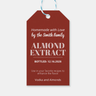 Almond Extract Modern Label Sticker ZEX_001b