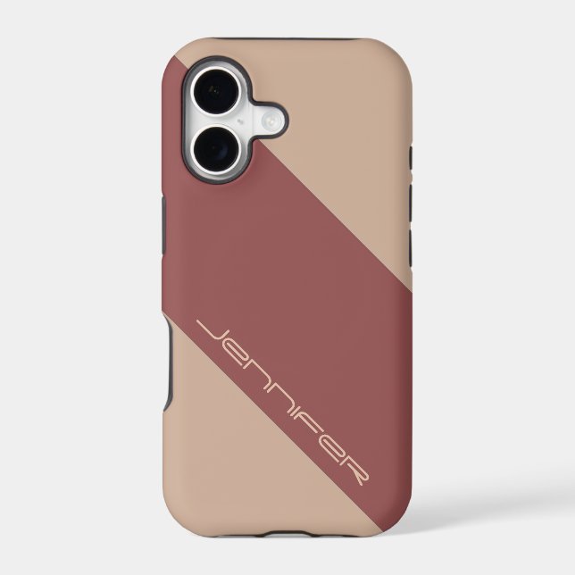 Almond & Marsala Red One Stripe (Back)