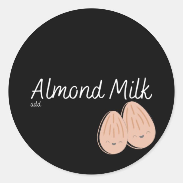 Almond Milk add sticker (Front)