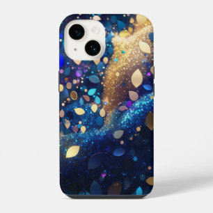 Almond Navy Blue Glitter iPhone Mate Tough Case