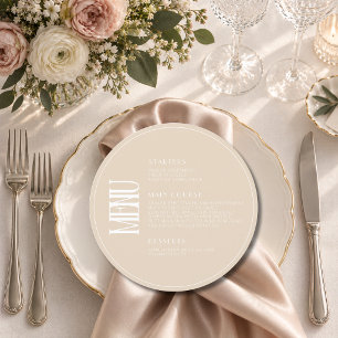 Almond Round Welcome Wedding Dinner Menu