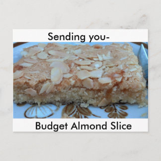 Almond Slice Recipe Postcard