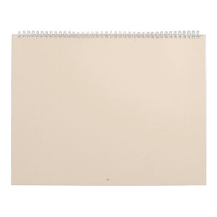 Almond solid colour calendar
