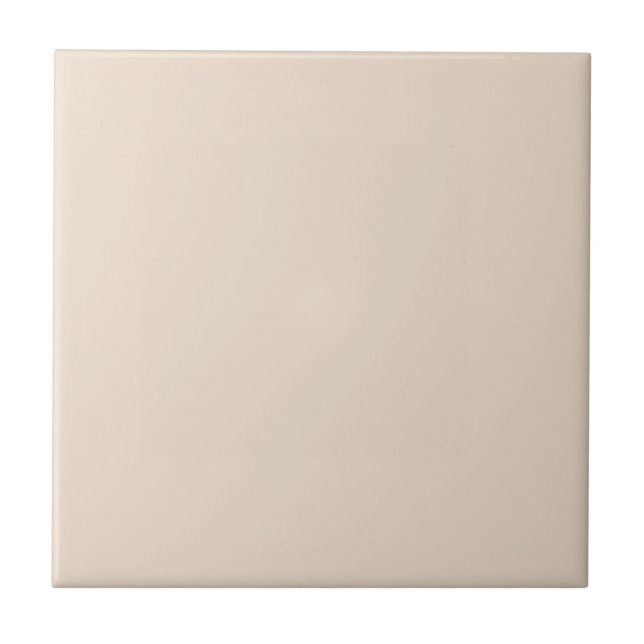 Almond solid colour ceramic tile (Front)