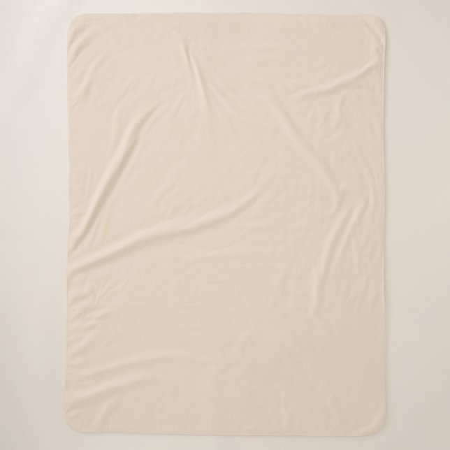Almond (solid colour) sherpa blanket (Front)