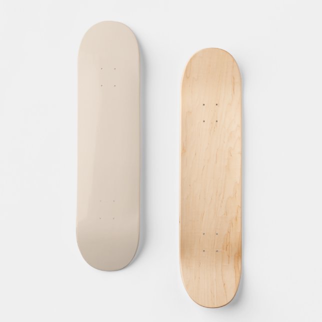 Almond solid colour skateboard (Front)
