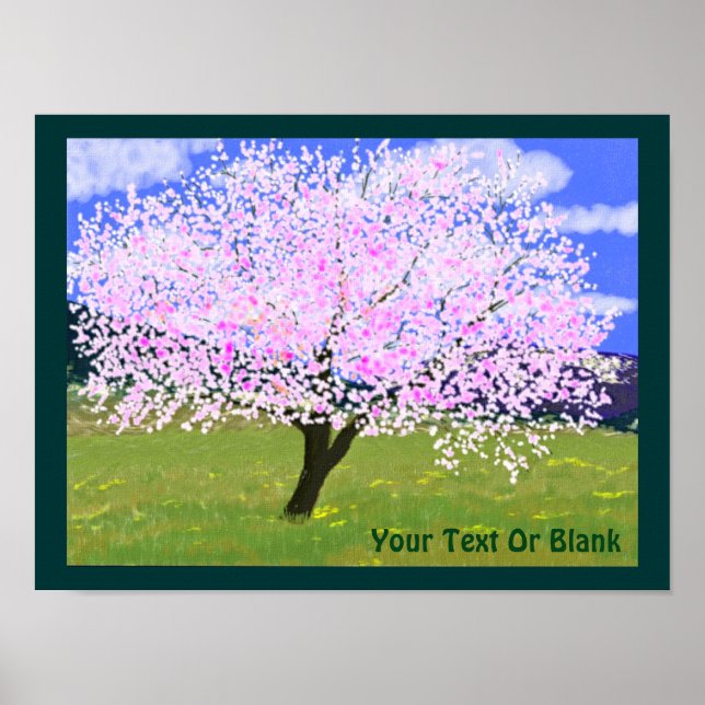Almond Tree in Bloom Poster (Front)