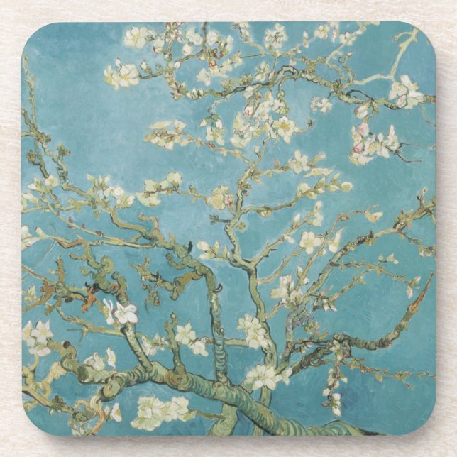 Almond tree in blossom by Vincent Van Gogh Coaster (Front)