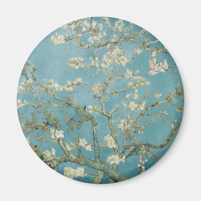 Almond tree in blossom by Vincent Van Gogh Magnet (Front)