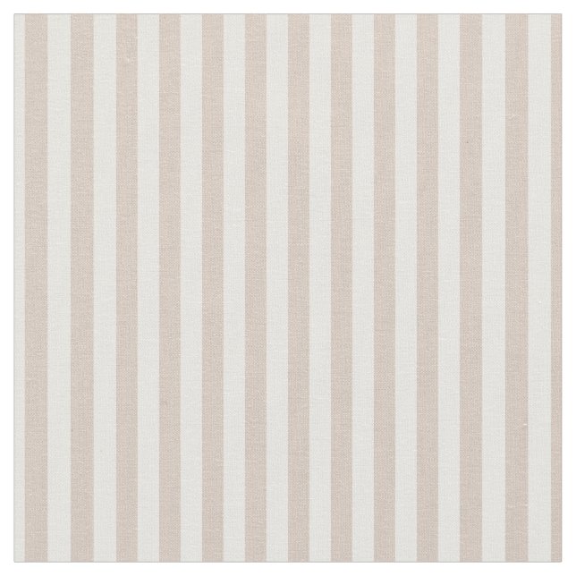 Almond & White Stripes Fabric (Close Up)