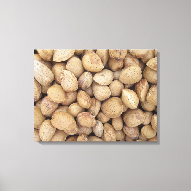 Almonds Fall Autumn Patterns Canvas Print (Front)