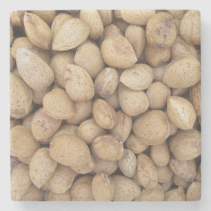 Almonds Fall Autumn Patterns Stone Coaster