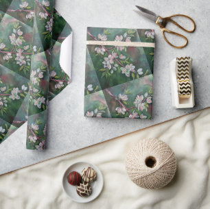 Almonds on an Autumn Branch Painting by Alfred Fox Wrapping Paper