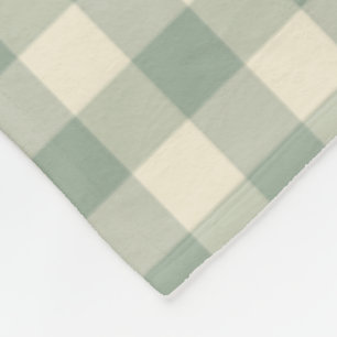 Almost Awake Gingham - Along the River plaid. Fleece Blanket