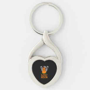 Almost Christmas Again Funny Halloween Men Snowman Key Ring