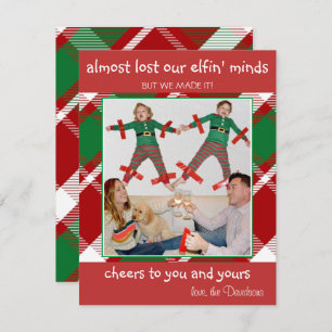 "Almost Lost Elfin' Minds" Funny Christmas Card