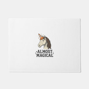 Almost Magical Unicorn Cone Vintage Graphic T-Shir Doormat