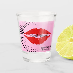 "Almost Married" Hot Lips Bachelorette Bash Shot Glass