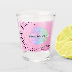 "Almost Married" Pastel Party Kiss Ombré Lips Shot Glass