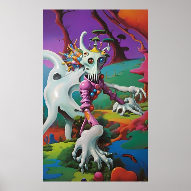 Almost Peaking - Ken Gauge Surreal Art Poster (Front)