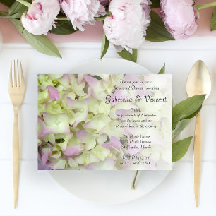 Almost Pink Hydrangea Floral Rehearsal Dinner Invitation