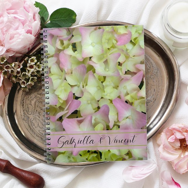 Almost Pink Hydrangea Floral Wedding Notebook (Creator Uploaded)