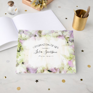 Almost Pink Hydrangea Flower Celebration of Life Guest Book