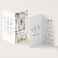 Almost Pink Hydrangea Funeral Memorial Prayer
