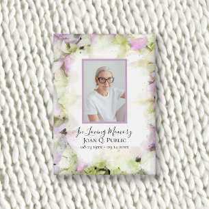 Almost Pink Hydrangea Watercolor Funeral Memorial