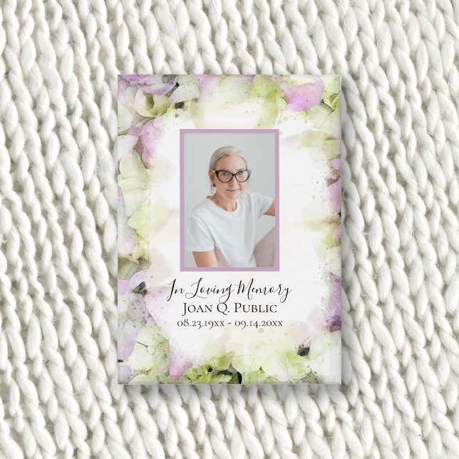 Almost Pink Hydrangea Watercolor Funeral Memorial (Creator Uploaded)