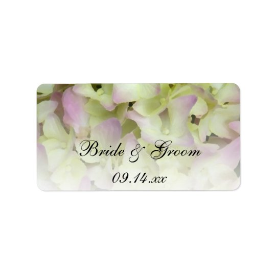 Almost Pink Hydrangea Wedding Favour Tags Address Label